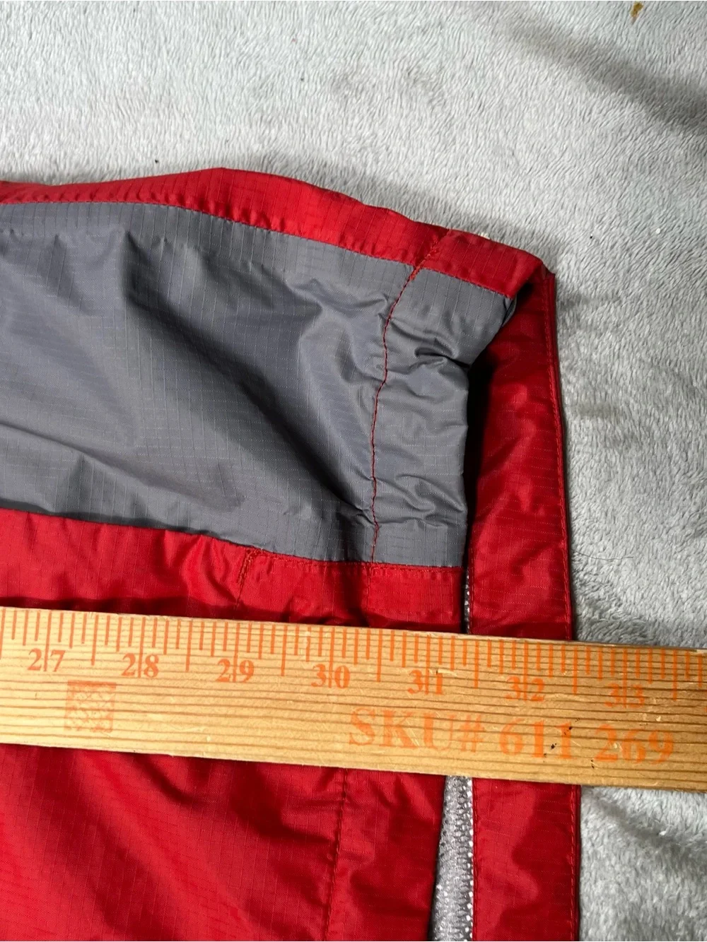 Vintage The North Face Hyvent Rain Jacket Mens XXL Red/Gray Waterproof Full Zip